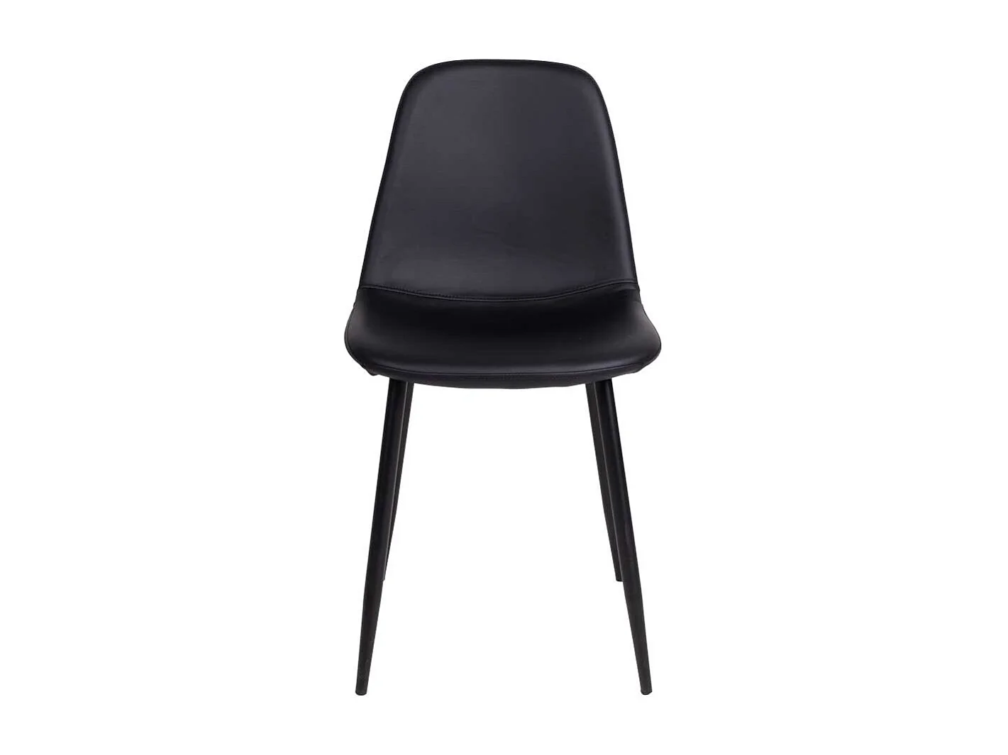 Esstisch Stühle in Schwarz Kunstleder modern (2er Set)