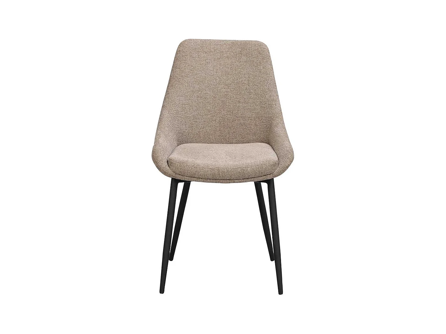 Polsterstühle Esszimmer in Beige und Schwarz Gestell aus Metall (2er Set)