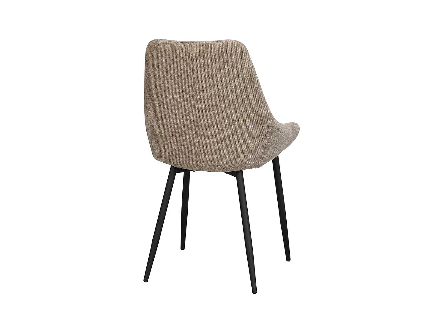 Polsterstühle Esszimmer in Beige und Schwarz Gestell aus Metall (2er Set)