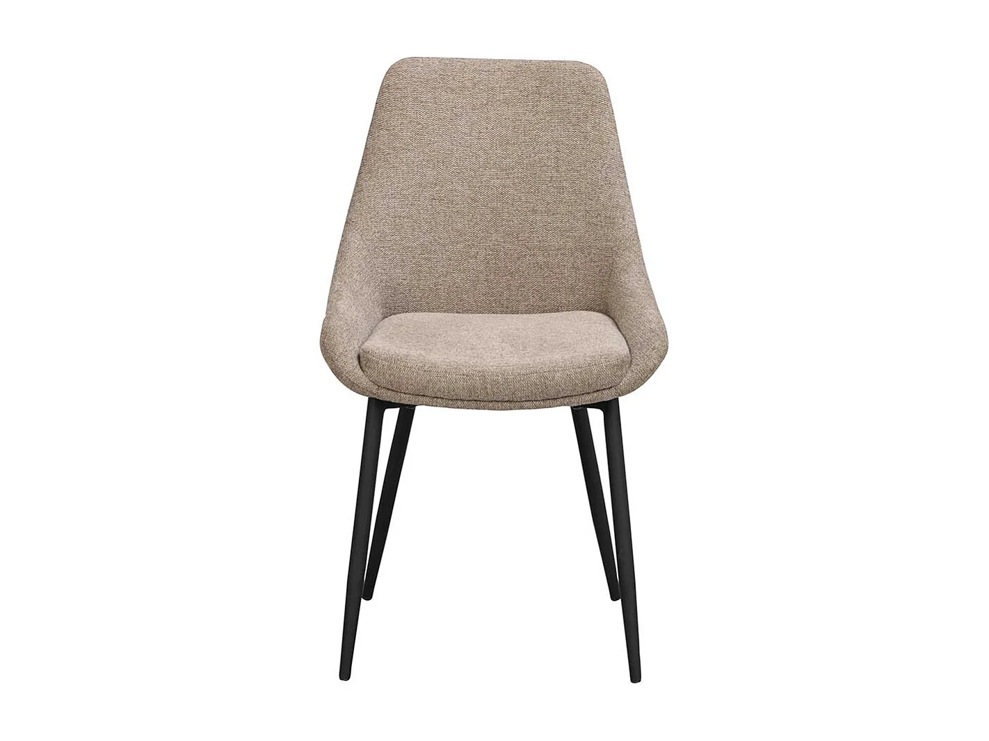 Polsterstühle Esszimmer in Beige und Schwarz Gestell aus Metall (2er Set)