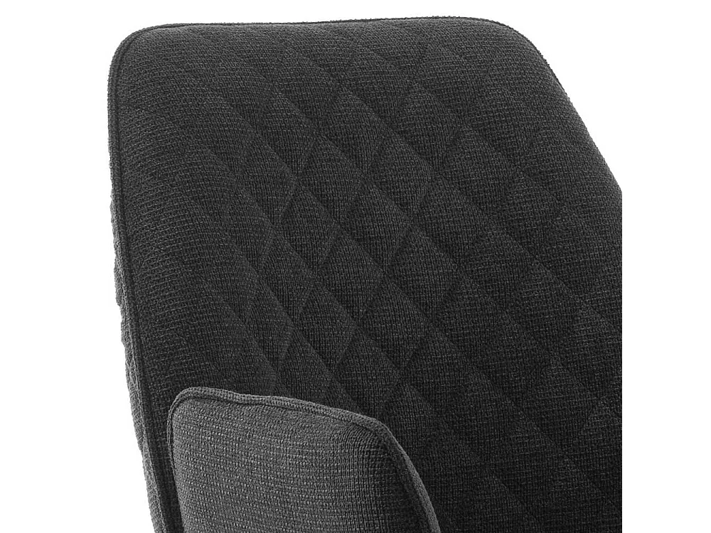 Armlehnstühle in Anthrazit Chenillegewebe drehbar (2er Set)