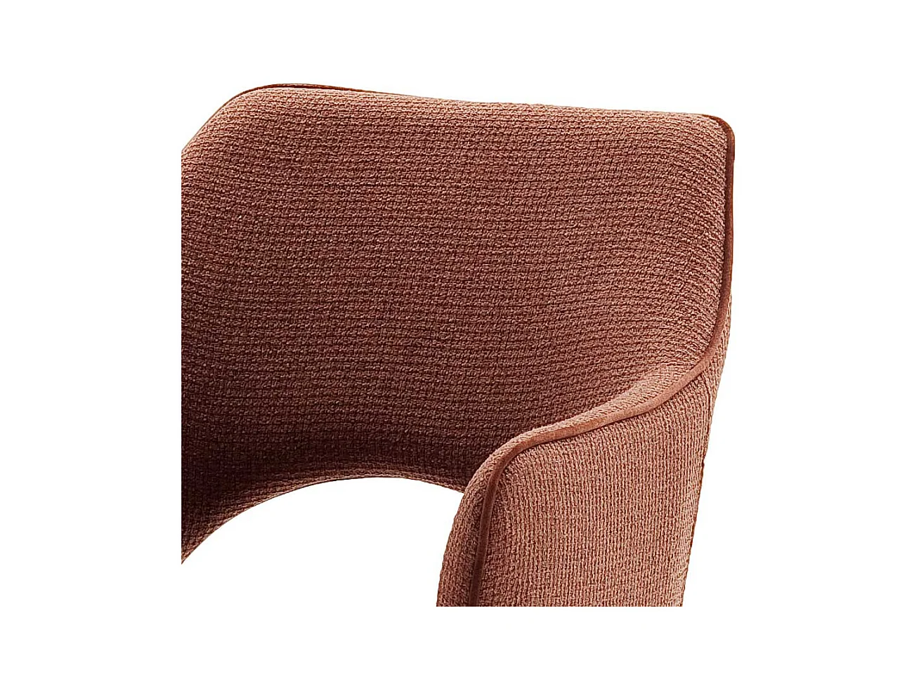 Drehbare Esszimmerstühle in Rostfarben Strukturstoff Armlehnen (2er Set)