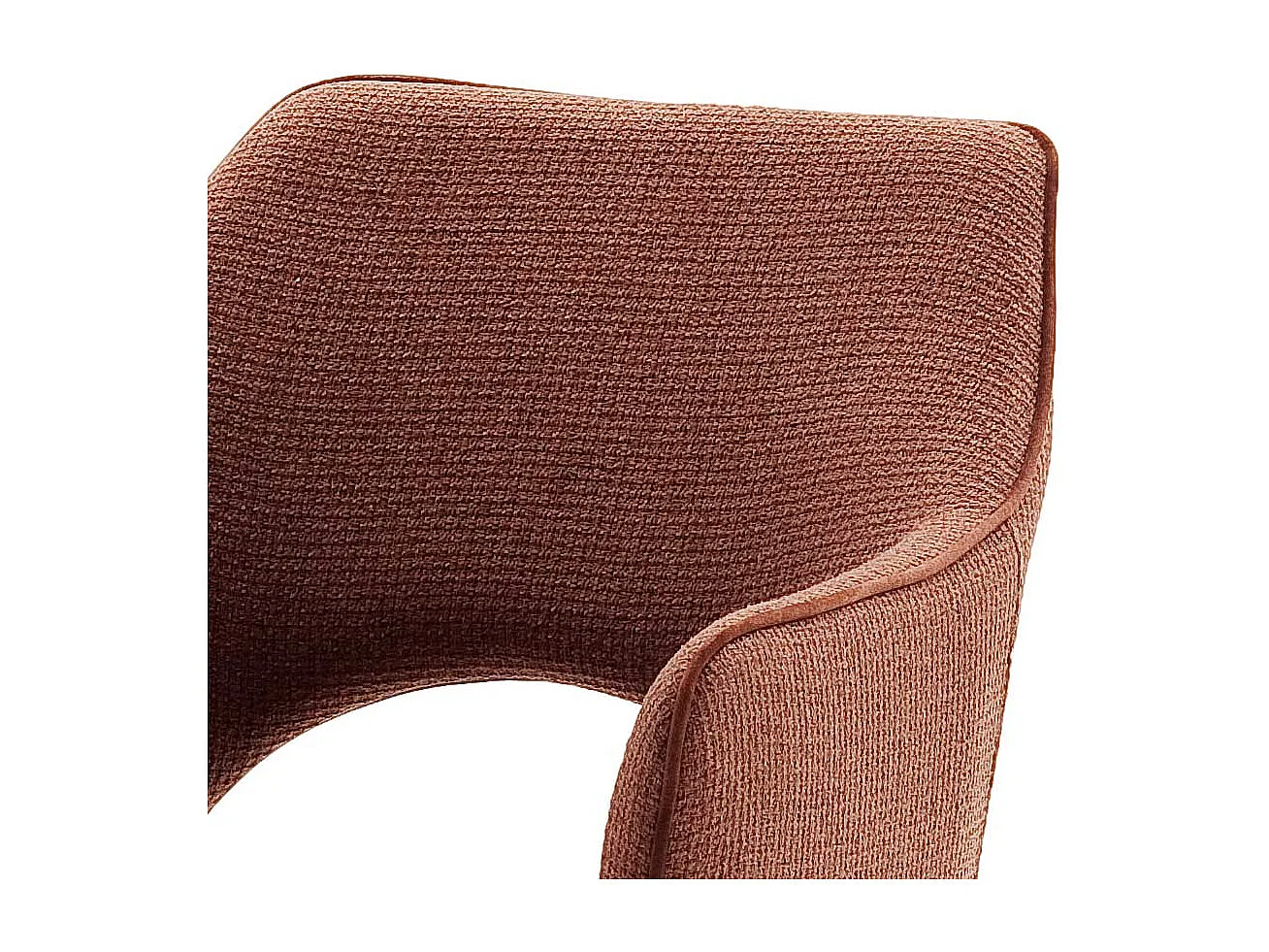 Drehbare Esszimmerstühle in Rostfarben Strukturstoff Armlehnen (2er Set)