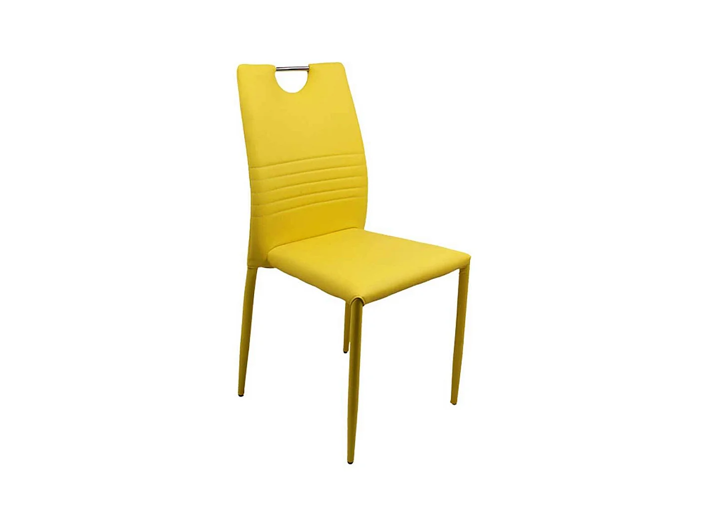 Stapelbare Stühle Kunstleder Gelb modernes Design (4er Set)