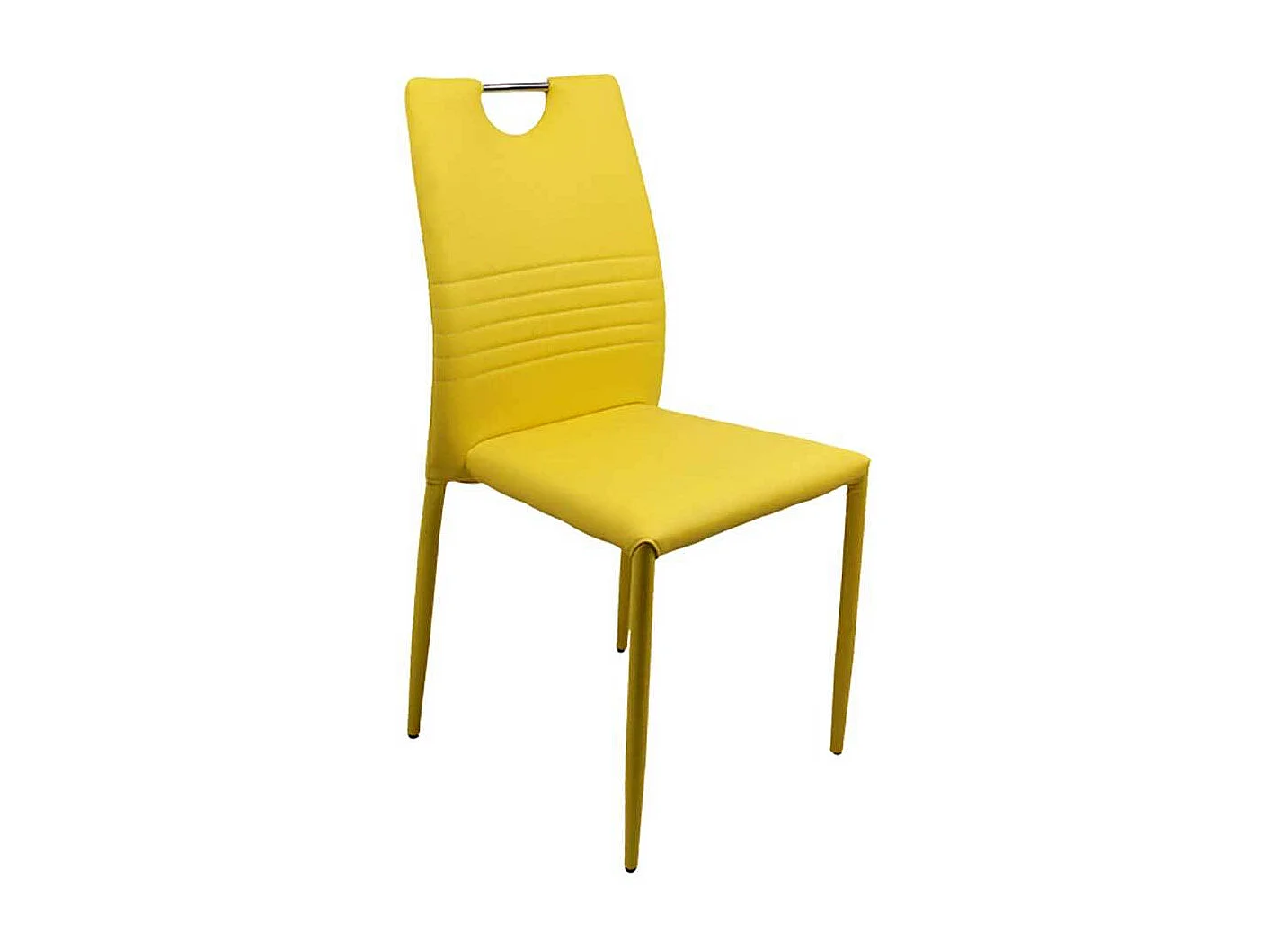 Stapelbare Stühle Kunstleder Gelb modernes Design (4er Set)