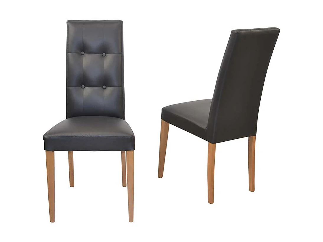 Esstischstühle Hochlehner in Schwarz Eichefarben (2er Set)