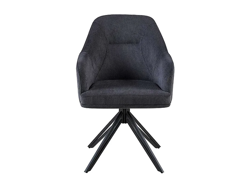 2 Stühle drehbar mit Armlehnen Gestell aus Metall (2er Set)