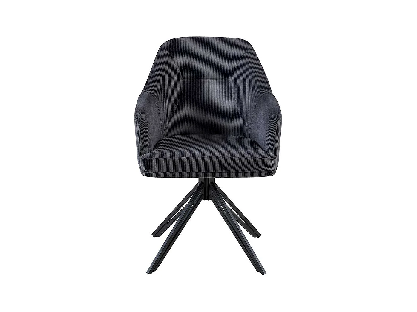 2 Stühle drehbar mit Armlehnen Gestell aus Metall (2er Set)