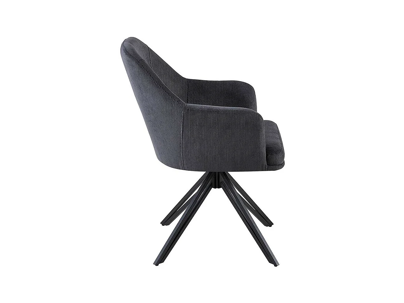 2 Stühle drehbar mit Armlehnen Gestell aus Metall (2er Set)