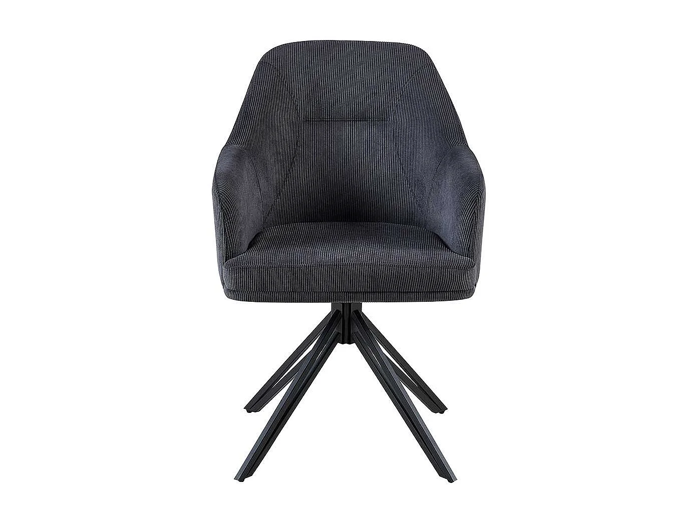 2 Stühle drehbar mit Armlehnen Gestell aus Metall (2er Set)