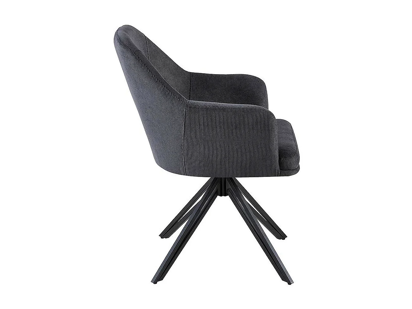 2 Stühle drehbar mit Armlehnen Gestell aus Metall (2er Set)