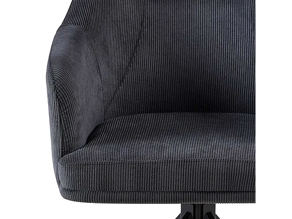 2 Stühle drehbar mit Armlehnen Gestell aus Metall (2er Set)