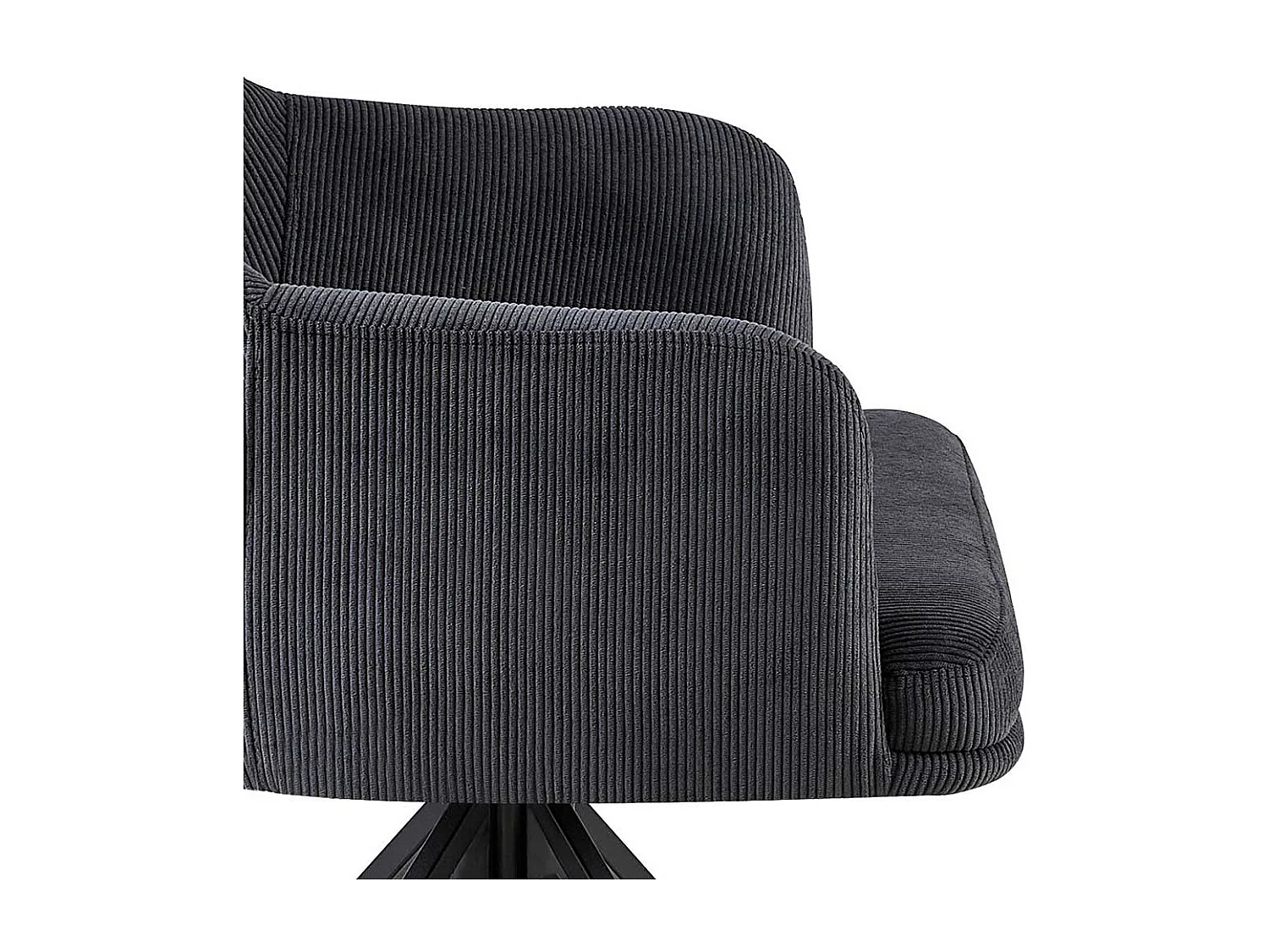 2 Stühle drehbar mit Armlehnen Gestell aus Metall (2er Set)