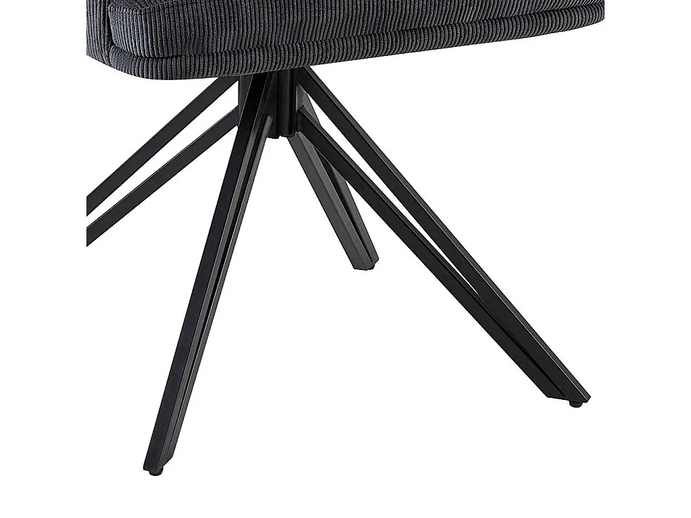 2 Stühle drehbar mit Armlehnen Gestell aus Metall (2er Set)