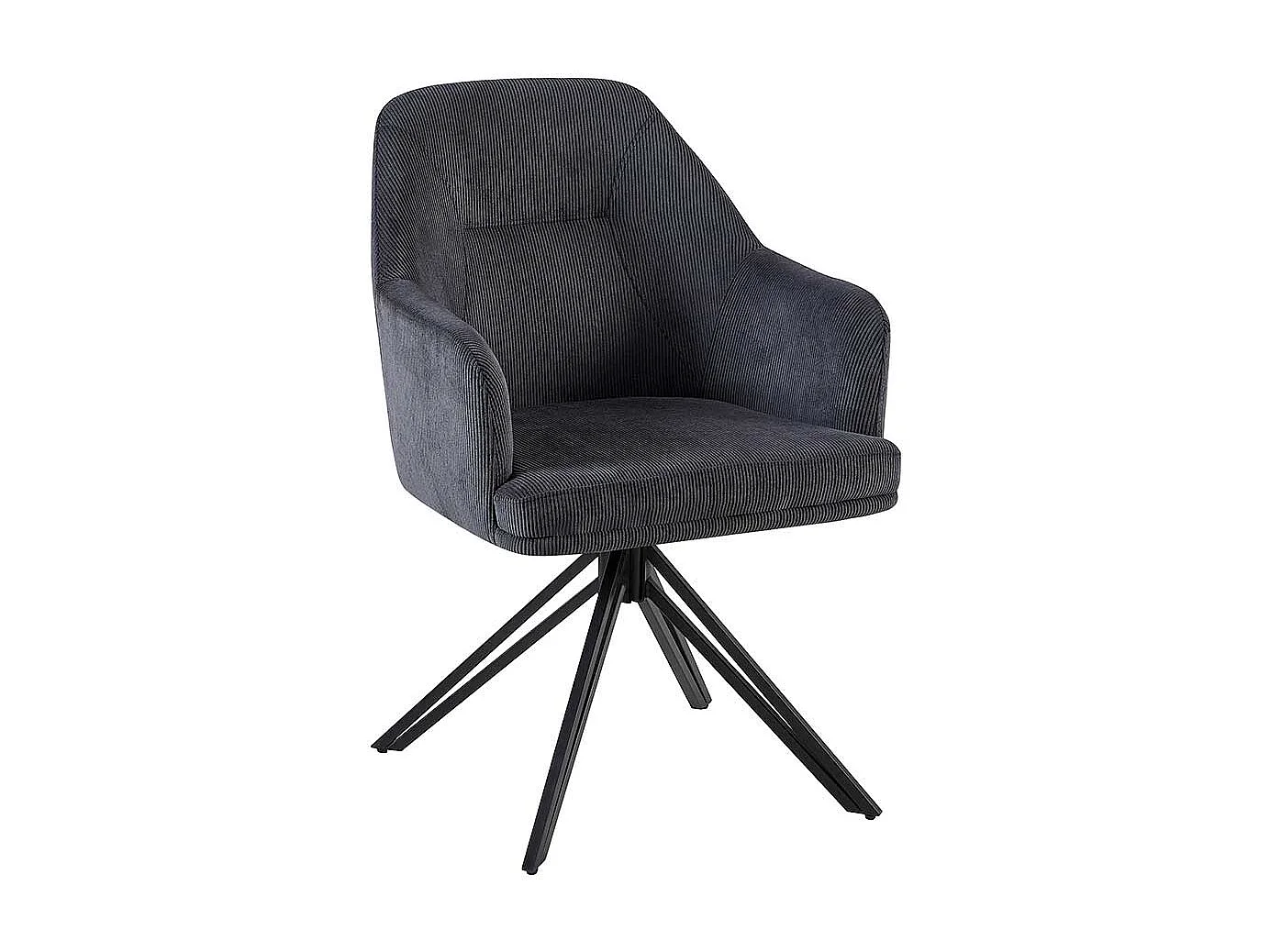 2 Stühle drehbar mit Armlehnen Gestell aus Metall (2er Set)