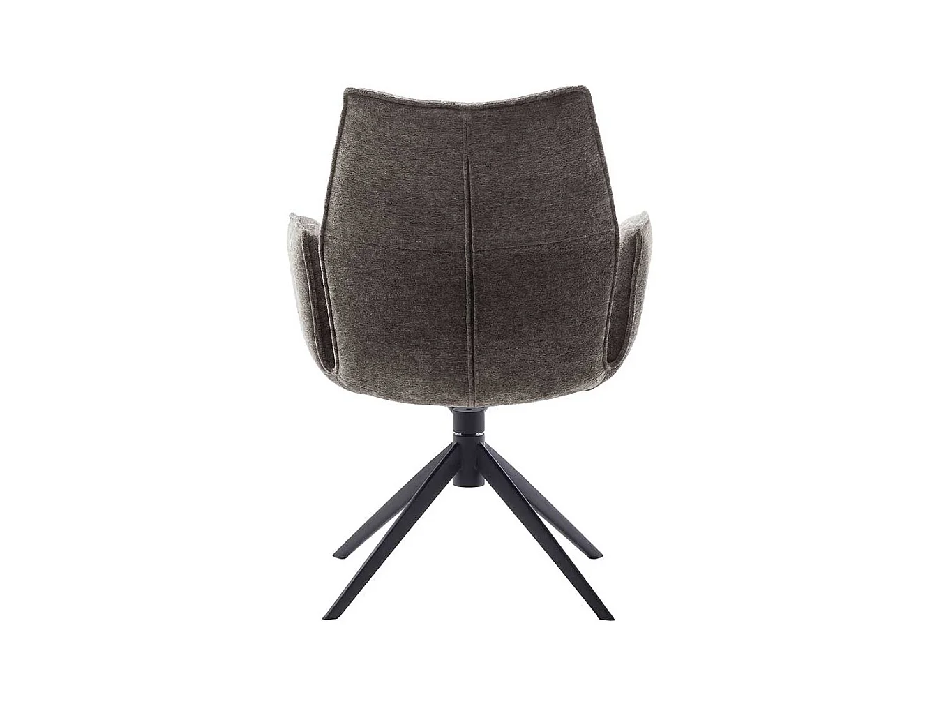 Armlehnstuhl Stuhl Küche aus Chenillegewebe mit Gestell aus Metall (2er Set)