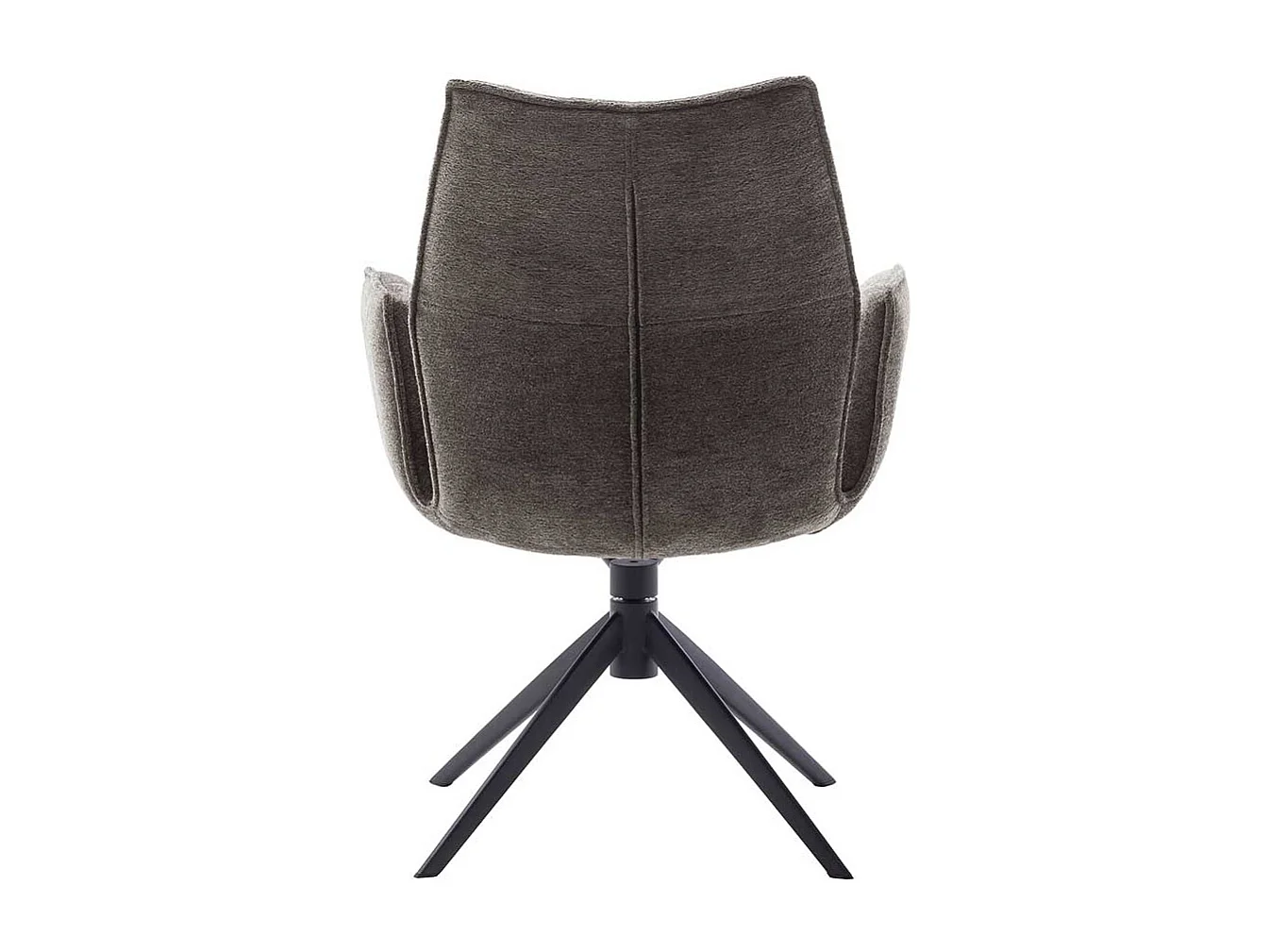 Armlehnstuhl Stuhl Küche aus Chenillegewebe mit Gestell aus Metall (2er Set)