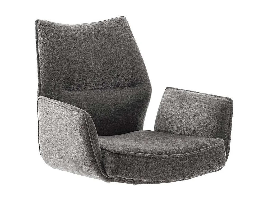 Armlehnstuhl Stuhl Küche aus Chenillegewebe mit Gestell aus Metall (2er Set)