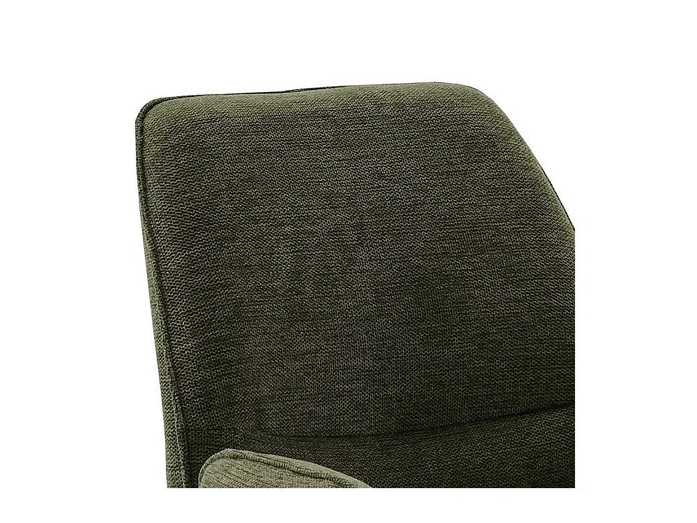 Esszimmerarmlehnstuhl Oliv aus Chenillegewebe Edelstahl (2er Set)