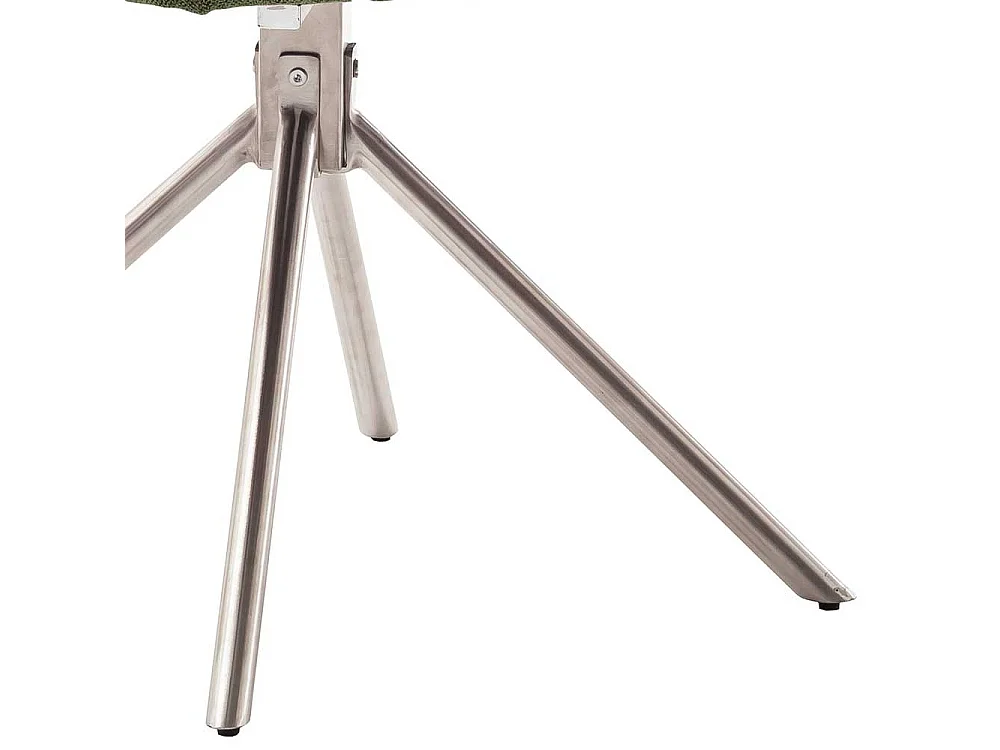 Esszimmerarmlehnstuhl Oliv aus Chenillegewebe Edelstahl (2er Set)