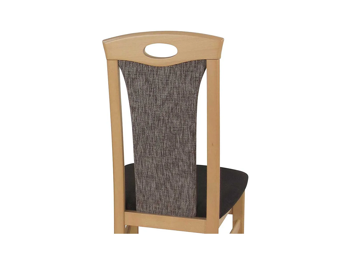 Esszimmerstuhl aus Buche Massivholz Braun Stoff (2er Set)