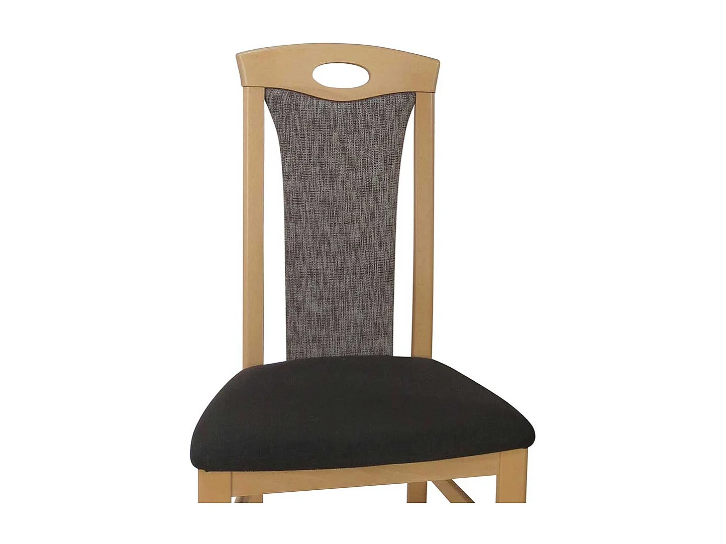 Esszimmerstuhl aus Buche Massivholz Braun Stoff (2er Set)