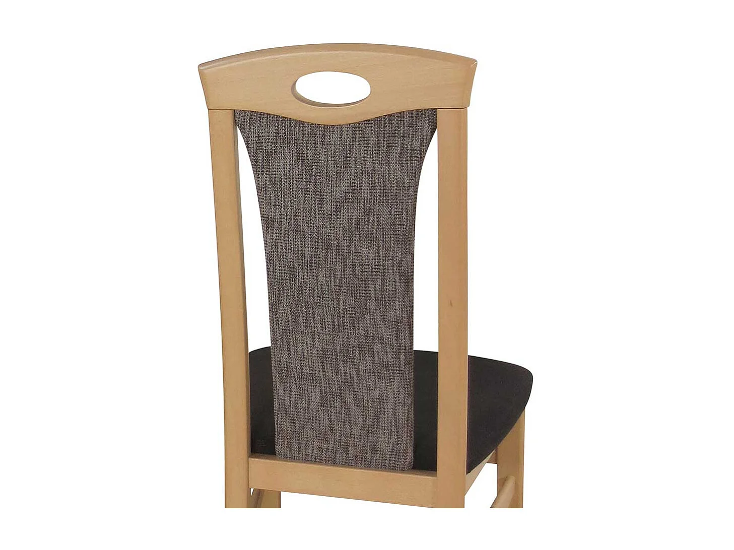 Esszimmerstuhl aus Buche Massivholz Braun Stoff (2er Set)