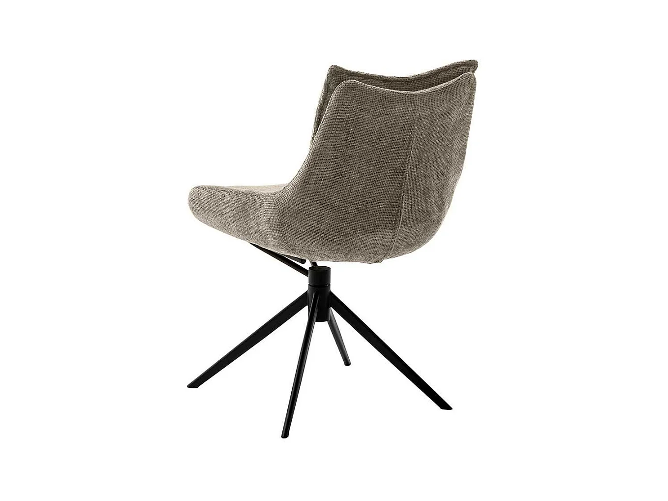 Polsterstuhl in Taupe Gestell aus Metall (2er Set)