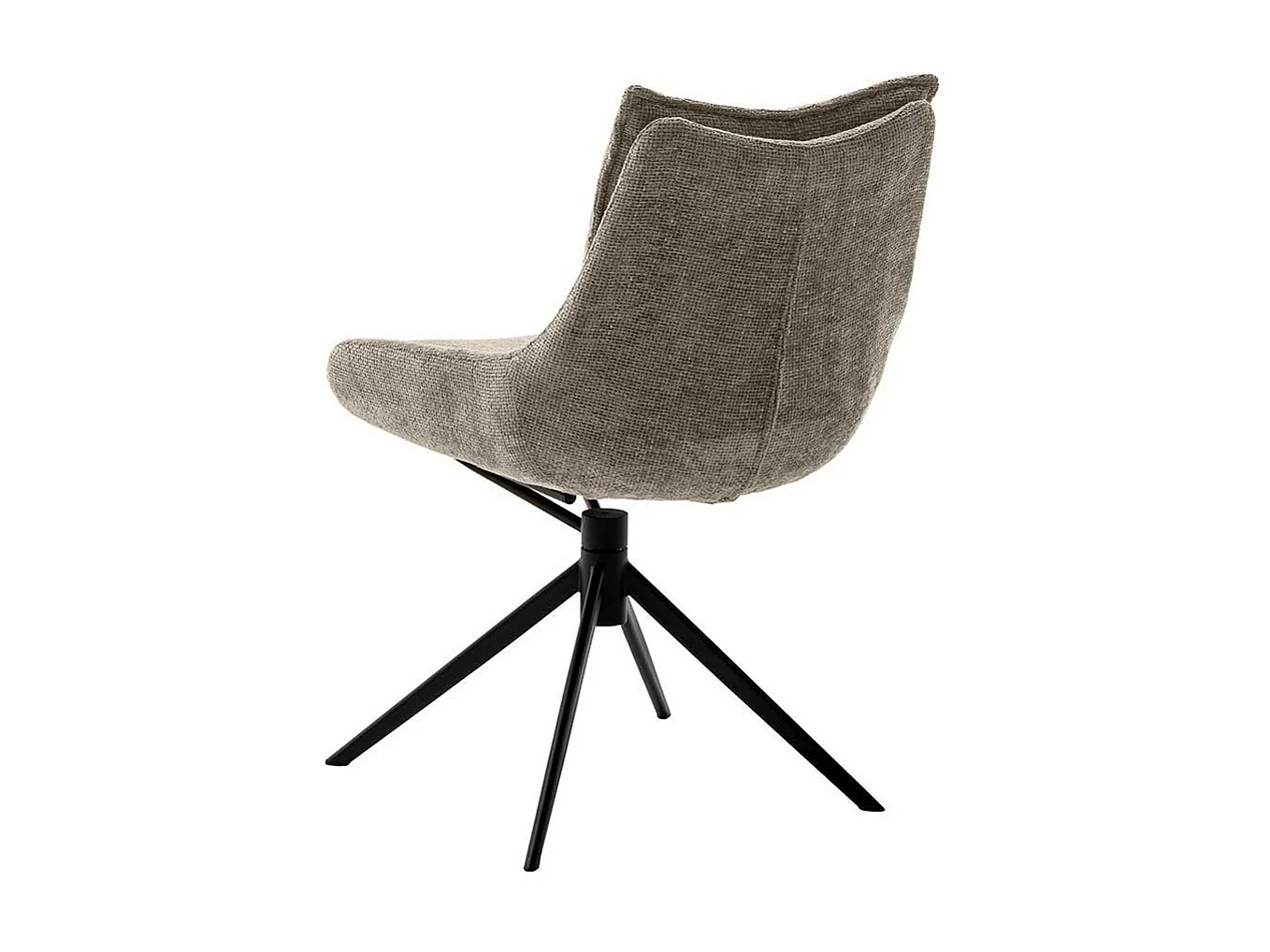 Polsterstuhl in Taupe Gestell aus Metall (2er Set)