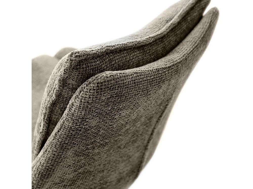 Polsterstuhl in Taupe Gestell aus Metall (2er Set)