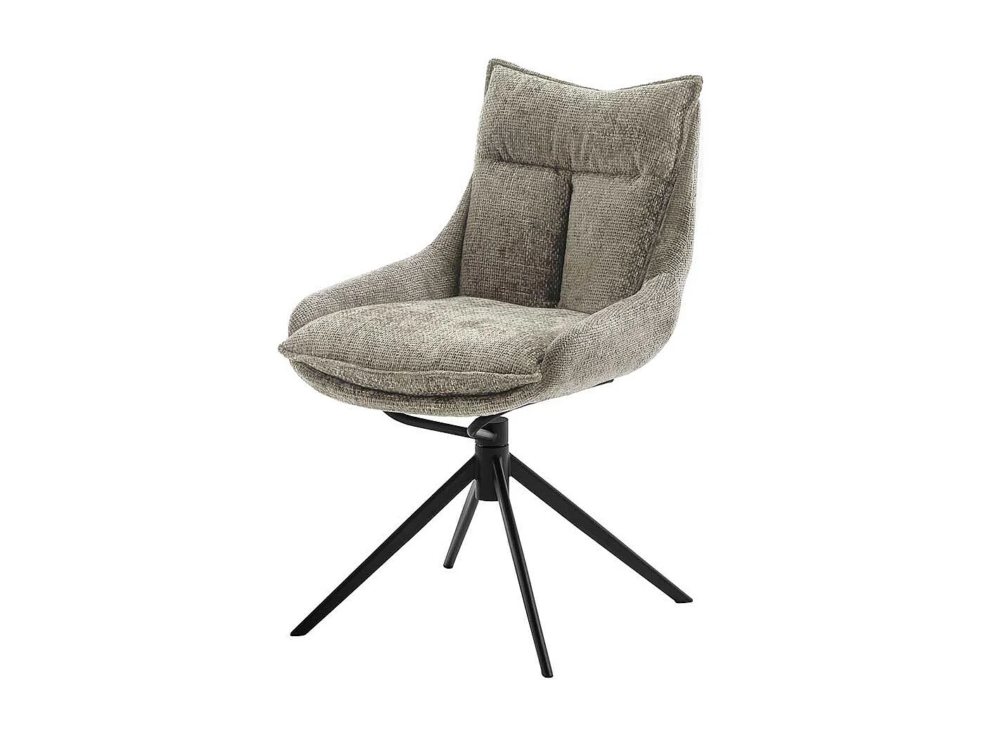 Polsterstuhl in Taupe Gestell aus Metall (2er Set)