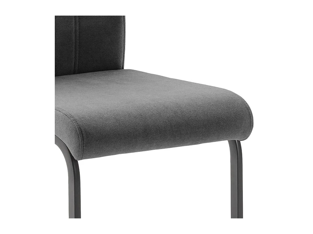 K�chenstuhl Freischwingerstuhl in Anthrazit 96 cm hoch (4er Set)