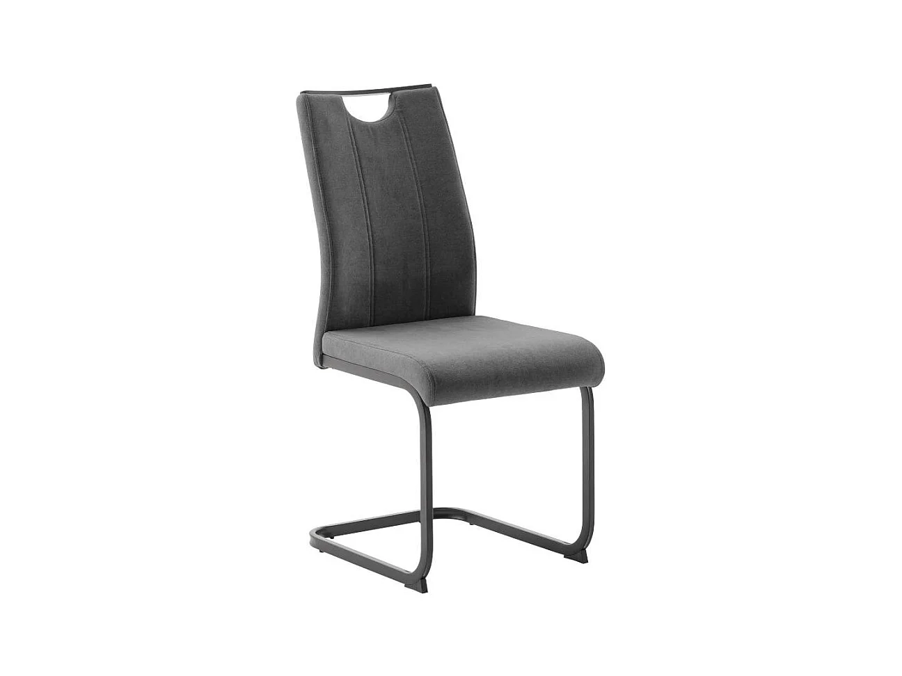 K�chenstuhl Freischwingerstuhl in Anthrazit 96 cm hoch (4er Set)