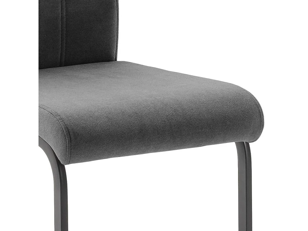 K�chenstuhl Freischwingerstuhl in Anthrazit 96 cm hoch (4er Set)