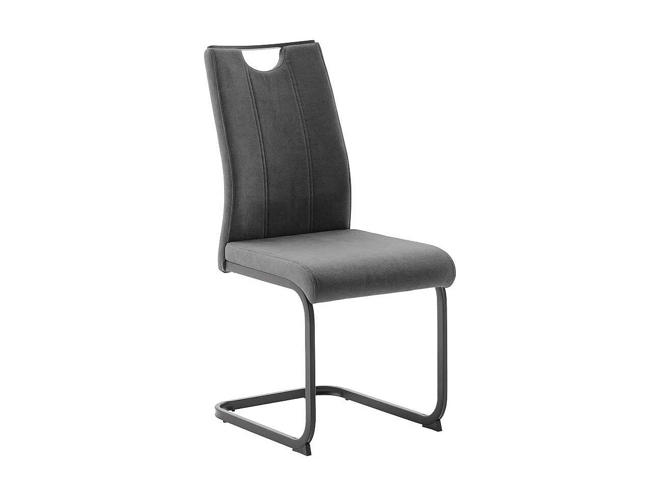 K�chenstuhl Freischwingerstuhl in Anthrazit 96 cm hoch (4er Set)