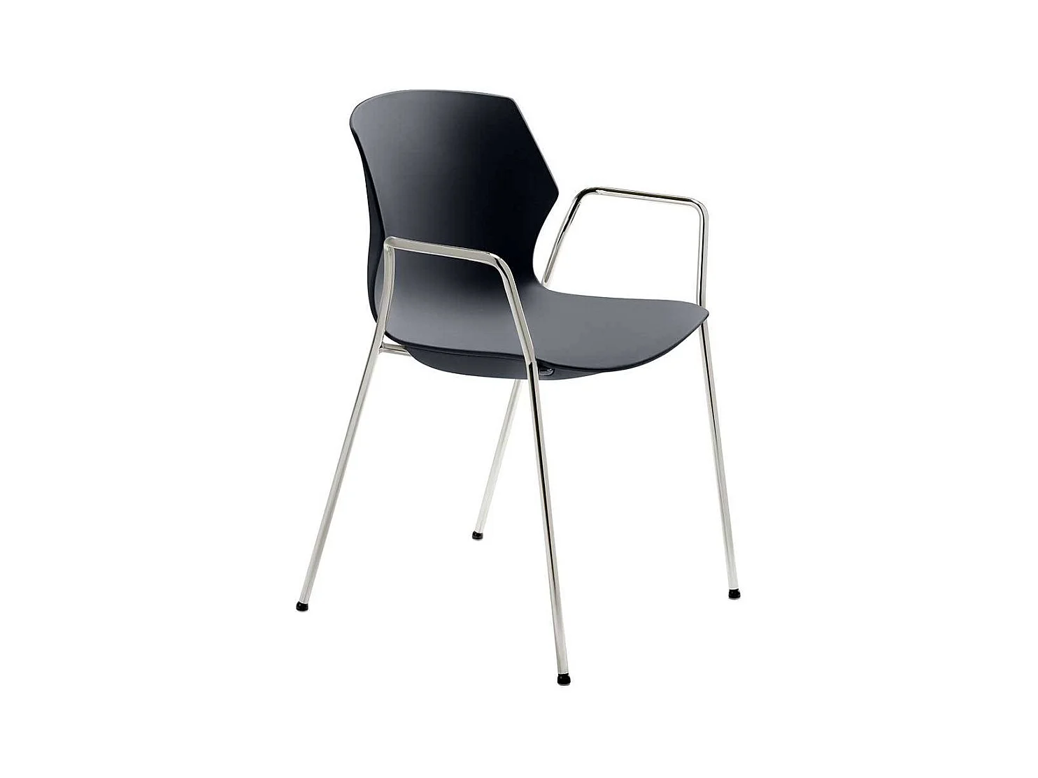 Armstuhl in Anthrazit Kunststoff Made in Germany