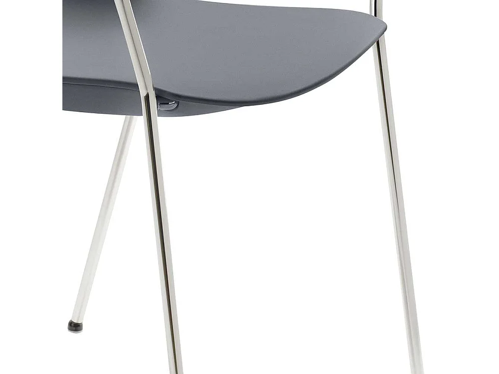 Armstuhl in Anthrazit Kunststoff Made in Germany