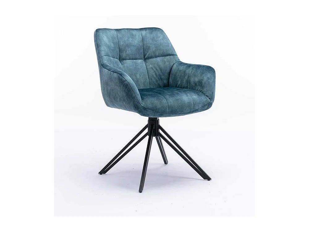 Polsterstuhl Set Esszimmer mit Armlehnen Gestell drehbar (2er Set)