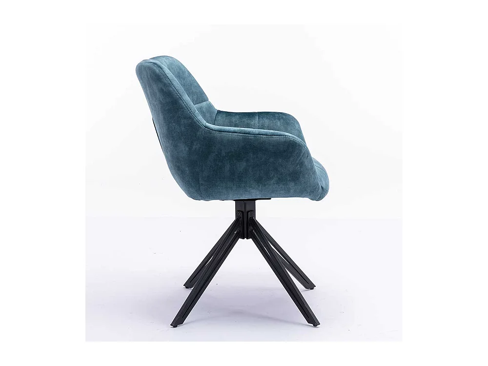 Polsterstuhl Set Esszimmer mit Armlehnen Gestell drehbar (2er Set)