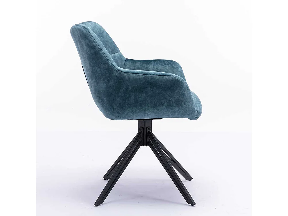 Polsterstuhl Set Esszimmer mit Armlehnen Gestell drehbar (2er Set)