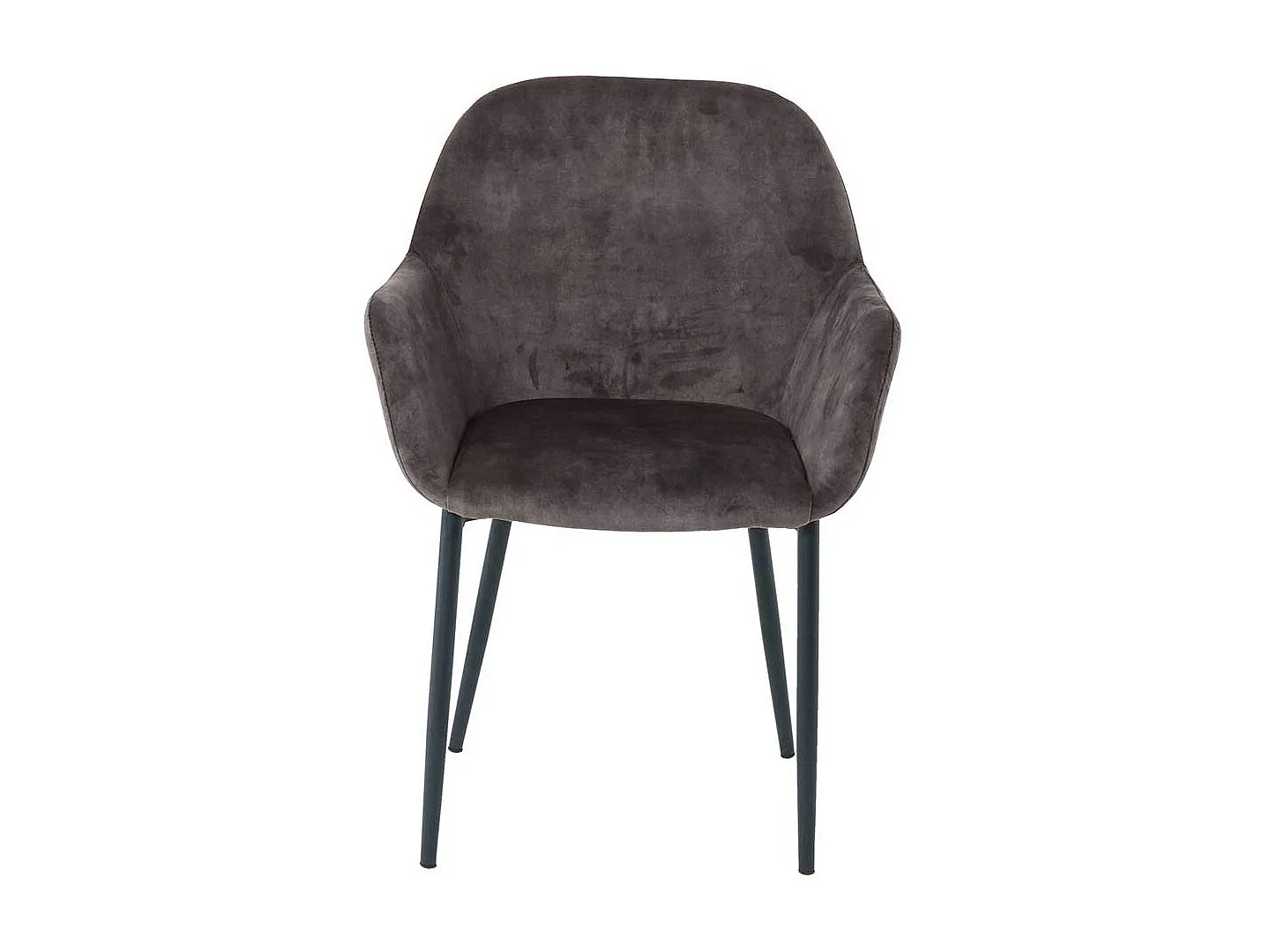 Stuhl Set Samt in Dunkelgrau und Schwarz Gestell aus Metall (2er Set)