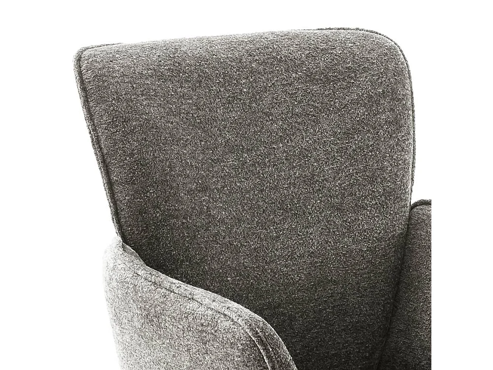 Polsterstuhl Armlehnstuhl in Cappuccino und Edelstahlfarben (2er Set)