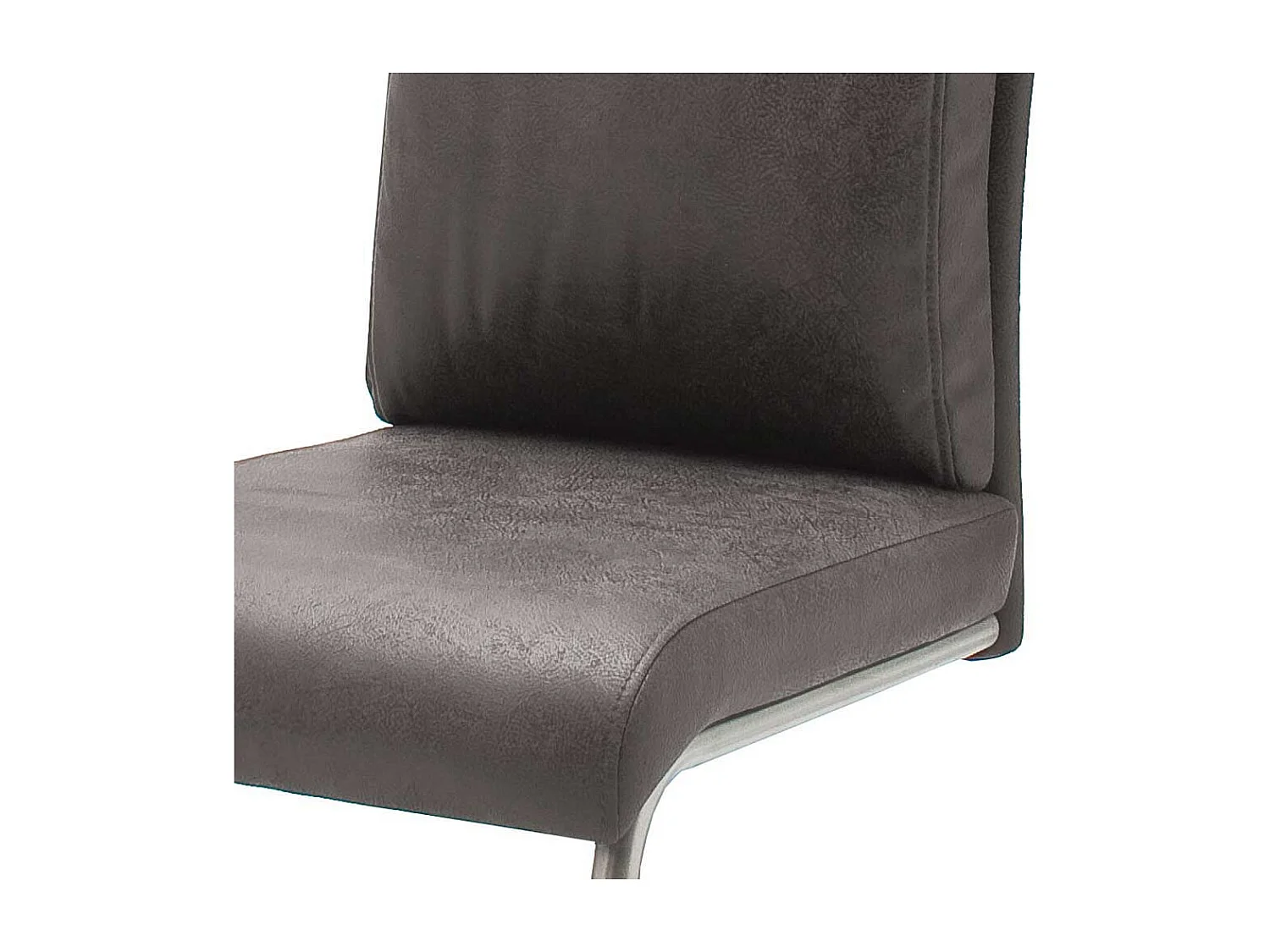 Schwingstuhl Set in Grau Microfaser Edelstahl (2er Set)