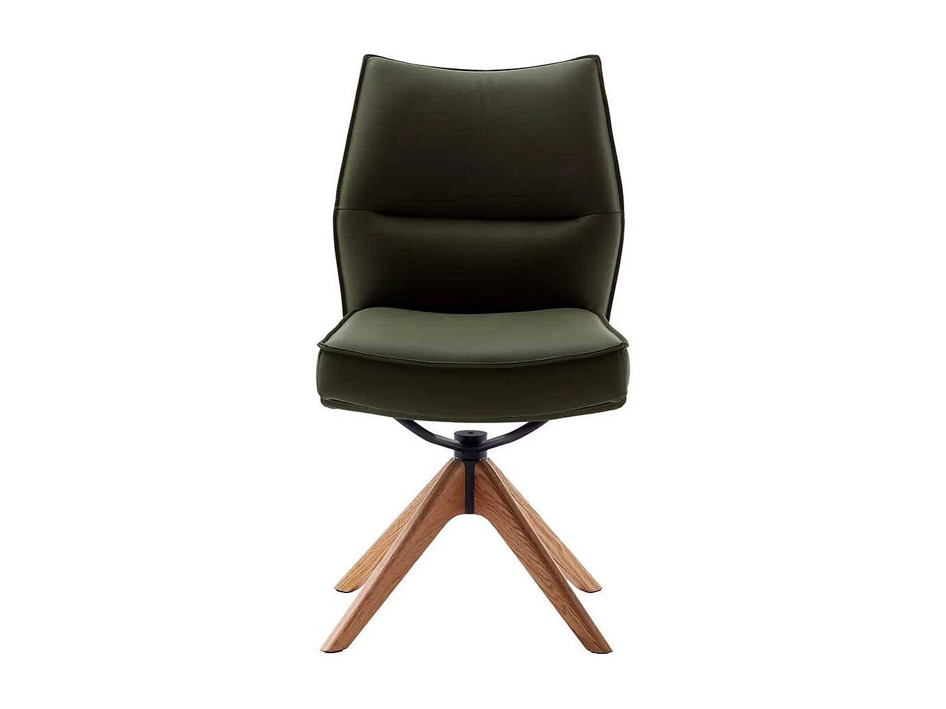 Polsterstuhl Esszimmerstuhl drehbar aus Echtleder (2er Set)