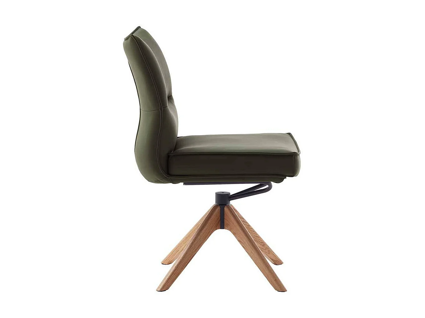 Polsterstuhl Esszimmerstuhl drehbar aus Echtleder (2er Set)