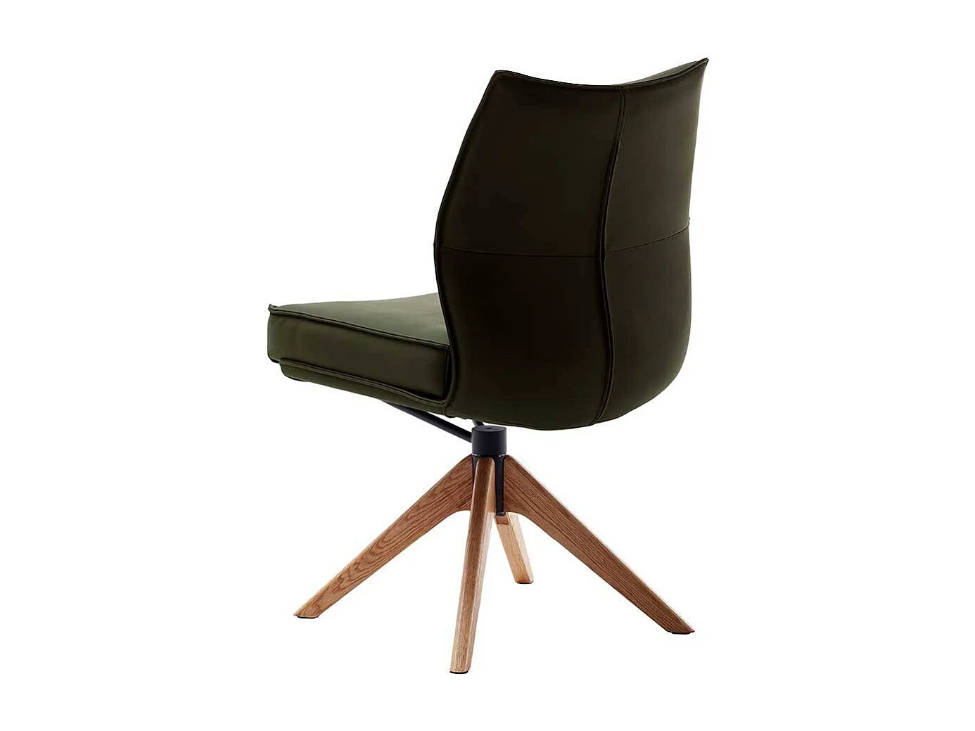 Polsterstuhl Esszimmerstuhl drehbar aus Echtleder (2er Set)