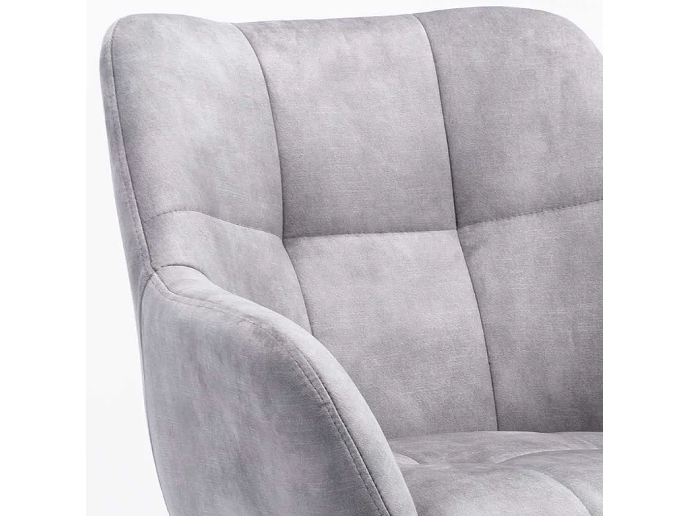 Polsterstuhl Set modern in Grau und Schwarz drehbarem Gestell aus Metall (2er Set)