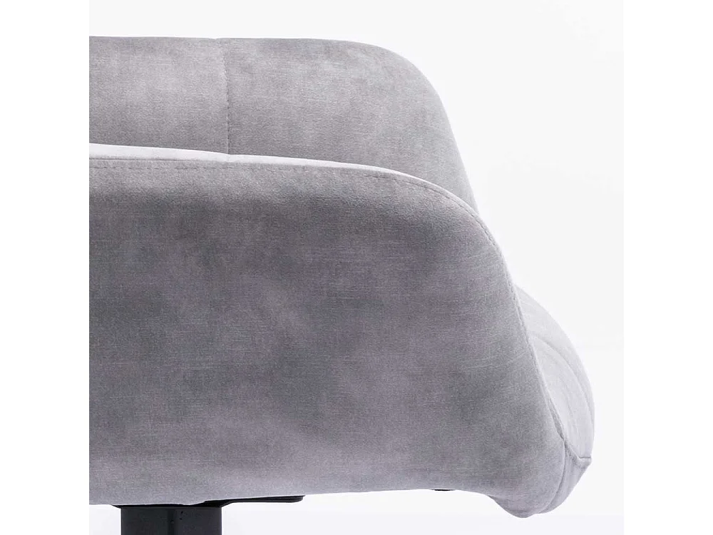 Polsterstuhl Set modern in Grau und Schwarz drehbarem Gestell aus Metall (2er Set)