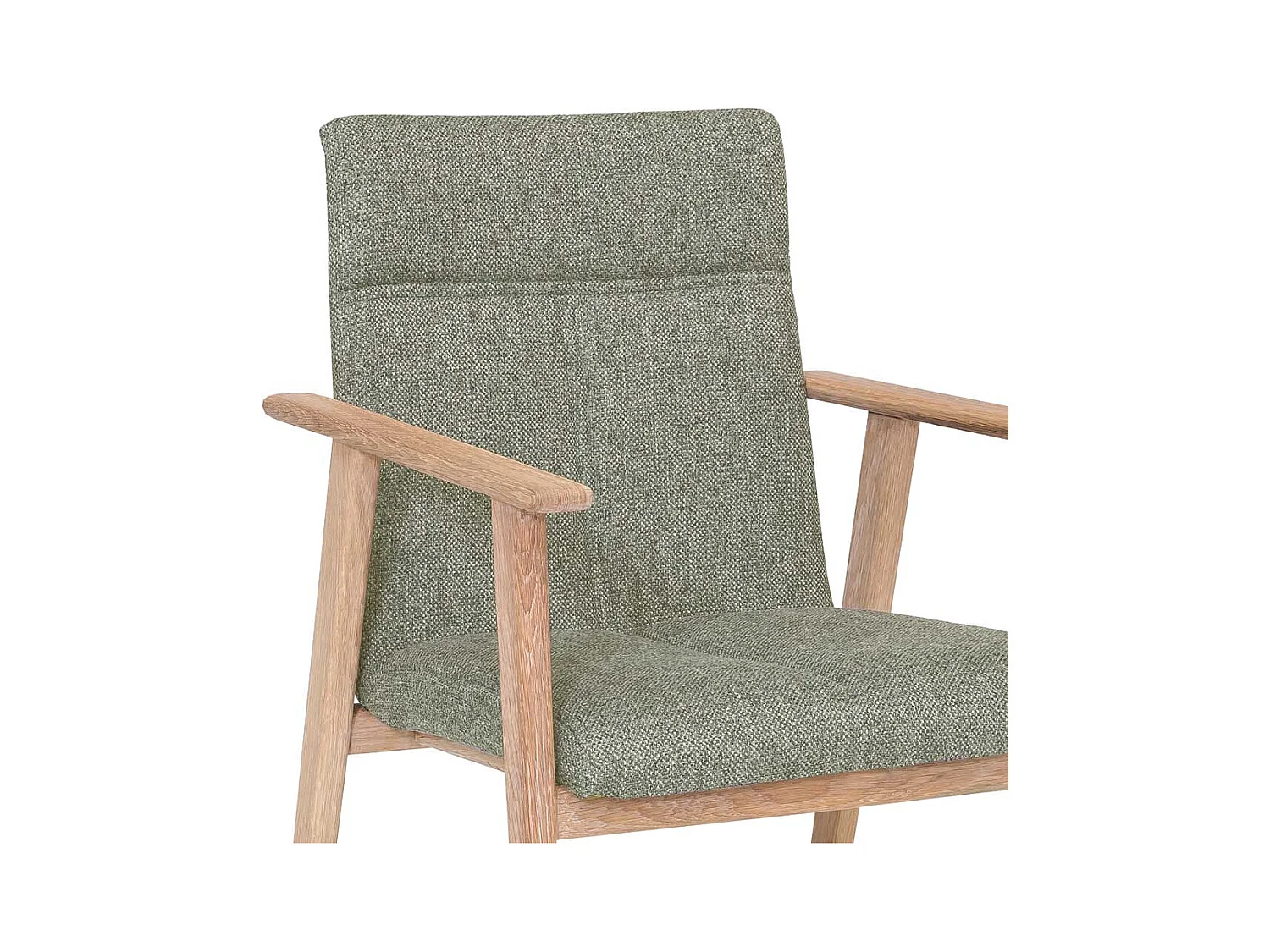 Esstischstuhl in Grün Webstoff Armlehnen