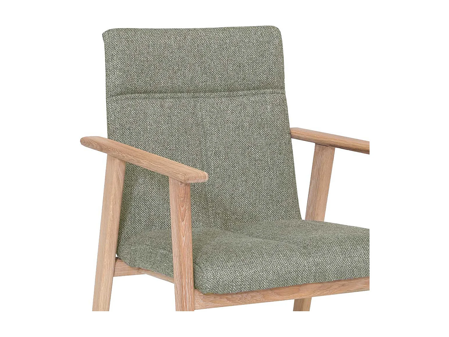 Esstischstuhl in Grün Webstoff Armlehnen